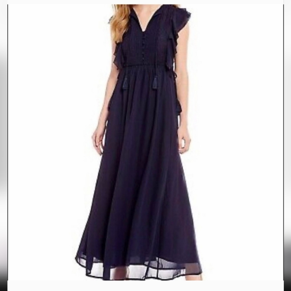 Elegant Navy Blue Women's Dress